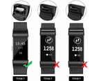WASSUP Stainless Steel Mesh Magnetic Band Replacement Accessories Bracelet Strap for Fitbit Charge 2-Black