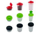 Condiment Bottles Moisture Proof Salt And Pepper Shakers Clear Plastic Airtight Lids BPA-free Spice Containers-Green M