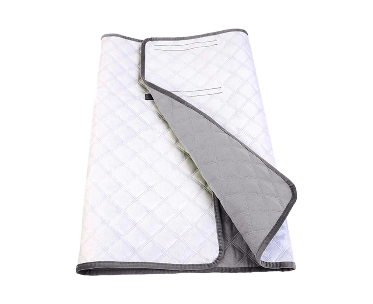 Washable Tuckable Reusable Incontinence Bed Wetting Pad Underpad Sheet Mattress Protector-Grey