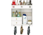 Bathroom Cabinet 38x18x43cm Wall Mounted Bathroom Toilet Furniture Cabinet Wood-Plastic Cupboard Shelf Cosmetic Storage MJ905B