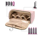 Portable Storage Bag with Hanging Hook for Hair Curler Accessories-Pink