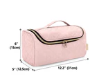 Portable Storage Bag with Hanging Hook for Hair Curler Accessories-Pink