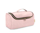 Portable Storage Bag with Hanging Hook for Hair Curler Accessories-Pink