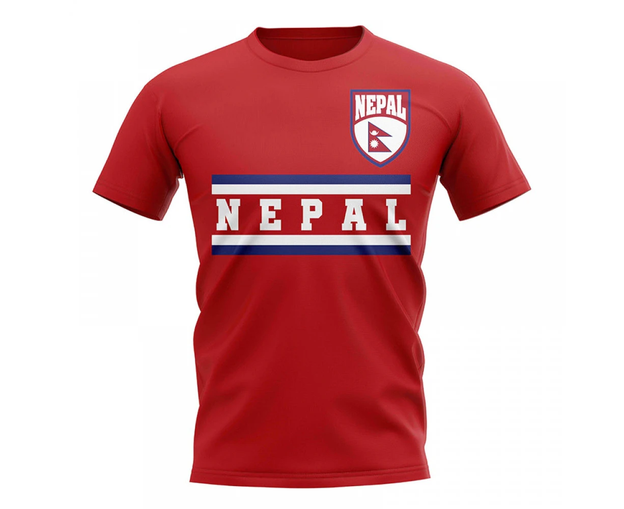 Nepal Core Football Country T-Shirt (Red)