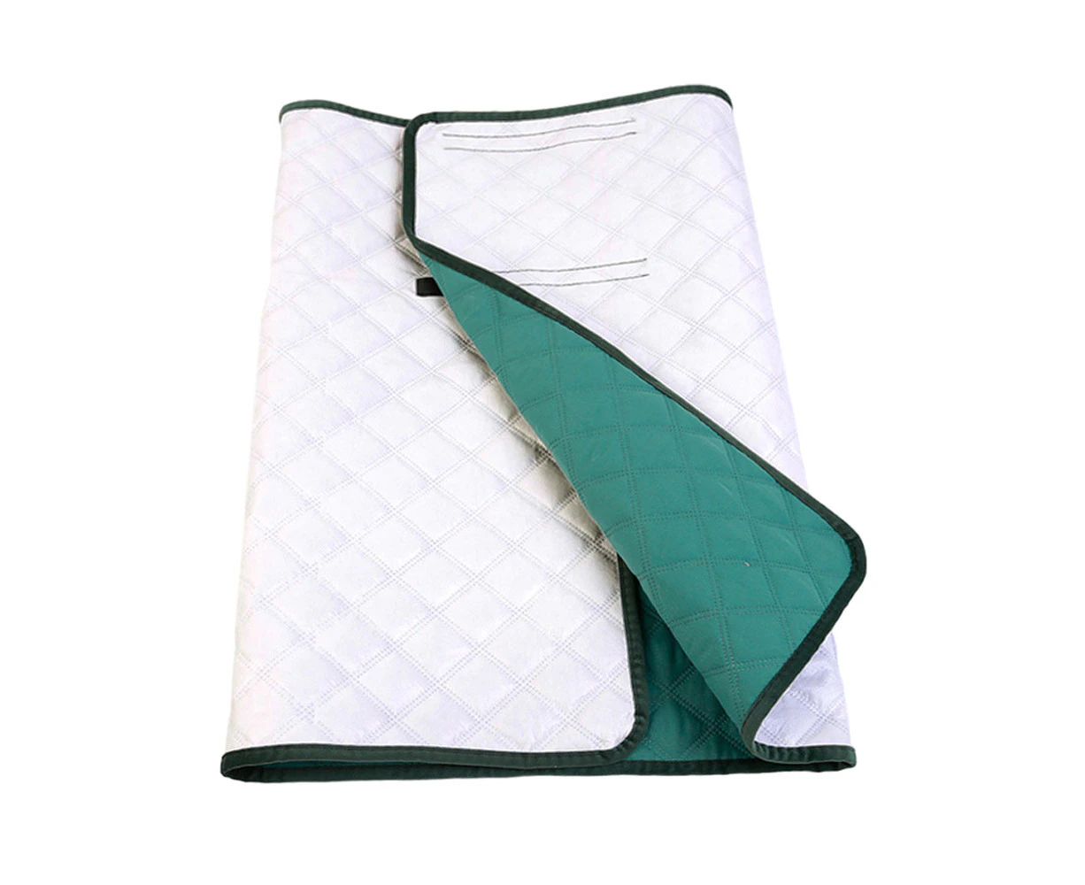 Washable Tuckable Reusable Incontinence Bed Wetting Pad Underpad Sheet Mattress Protector-Green