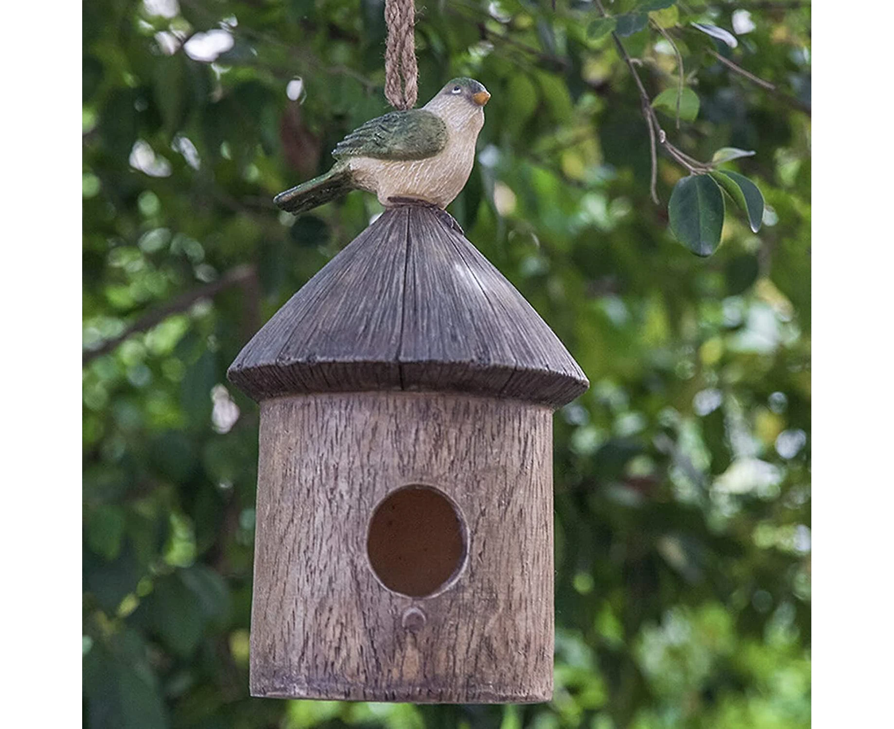 Wooden Bird Houses For Outdoor Garden, Hanging Bird Nest, Natural Handmade Bird Boxes Garden Tree Decoration Pendant,for Small Birds Sparrows Blue Tit