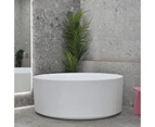 1500*1500*580mm Sunshine Groove Gloss White Fluted Round Freestanding Bath