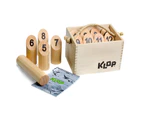 KLOP Wood Chucking Game Full KLOP kit with 12 pegs and a Chuck