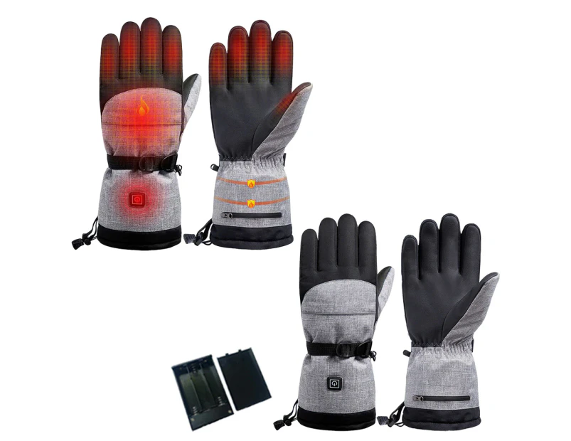 2Pcs Heated Gloves for Men Women Winter Gloves Ski Gloves