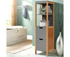 Bathroom Cabinet Tallboy Furniture Toilet Storage Laundry Cupboard 115cm