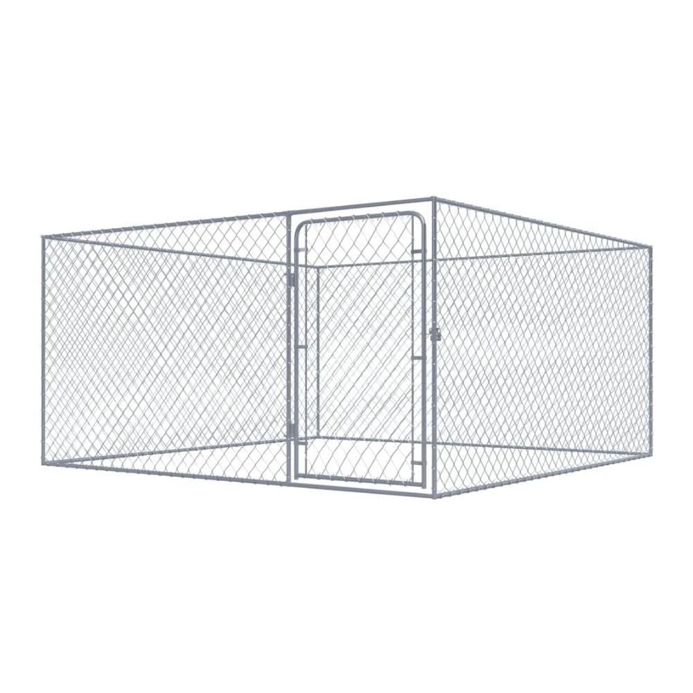 Pet Dog Kennel Outdoor Cage Large Metal Puppy Wire House Enclosure Steel Playpen 2x2x1m