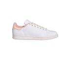 Womens Adidas Stan Smith Originals Sneakers White/Pink Tint Shoes Synthetic Leather - White/Pink Tint