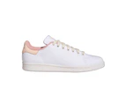 Womens Adidas Stan Smith Originals Sneakers White/Pink Tint Shoes Synthetic Leather - White/Pink Tint