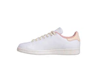 Womens Adidas Stan Smith Originals Sneakers White/Pink Tint Shoes Synthetic Leather - White/Pink Tint