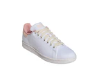 Womens Adidas Stan Smith Originals Sneakers White/Pink Tint Shoes Synthetic Leather - White/Pink Tint