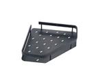 1 Set Triangle Storage Rack Wall Mounted Punch-free Shower Room Shampoo Shower Gel Corner Shelf - Black