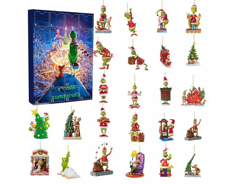 Christmas Grinch Countdown Advent Calendar Surprise Toys Blind Box Xmas Gifts