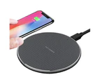 Wireless Fast Charger Smartphone Charger Qi Charging for Apple, Samsung and Smart Phones-Black