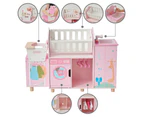 Olivia's Little World Amanda 6-in-1 Baby Doll Changing Station, Pink/Multi