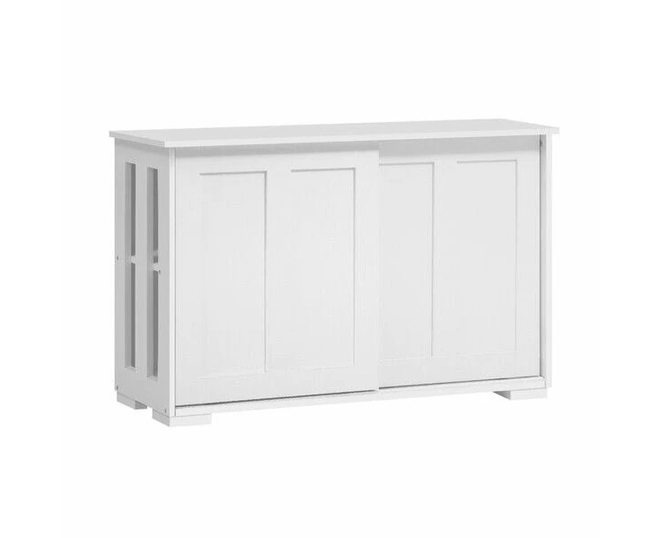 Buffet Sideboard Cabinet White Doors Storage Shelf Cupboard Hallway Table White