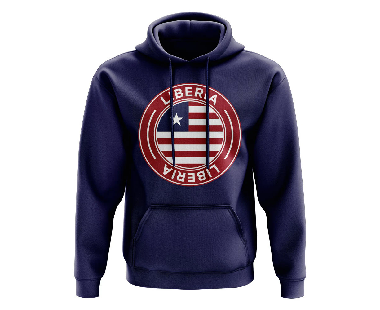 Liberia Football Badge Hoodie (Navy)