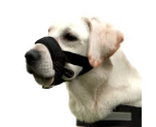 Soft Padded Dog Muzzle Adjustable Comfort Bitting Chewing Pet Muzzles for Small Medium Large Dogs Puppy, Black m