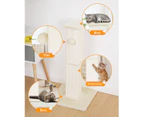 Advwin Cat Scratching Post Cat Tree Scratcher Towers Furniture Wood 84cm - Beige