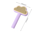 Cloud-shape Self Cleaning Brush for Dogs & Cat Pet Grooming Tool Gentle Remove Undercoat Shedding Mats and Tangled- Hair-Color-Blue