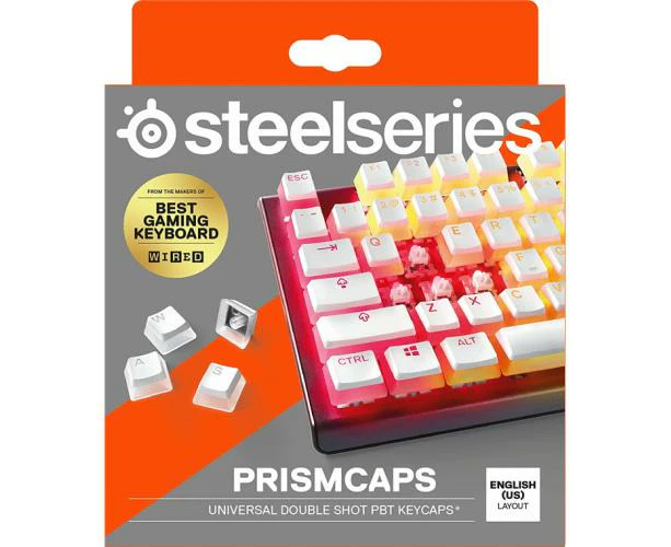 Steelseries PrismCaps Universal Double Shot Pudding Keycaps - White [60203]