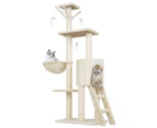 Advwin 145cm Cat Tree Kitten Furniture Condo Post Scratching Multi-Level Tower, Beige