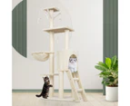 Advwin 145cm Cat Tree Kitten Furniture Condo Post Scratching Multi-Level Tower, Beige