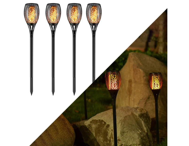 Hansona 4 Pack 12 LED Outdoor Solar Pathway Lights