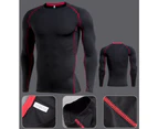 Men's Thermal Underwear Sets Winter Gear Men's Base Layers Long Pants Quick Dry Tights-Five piece Pattern 26