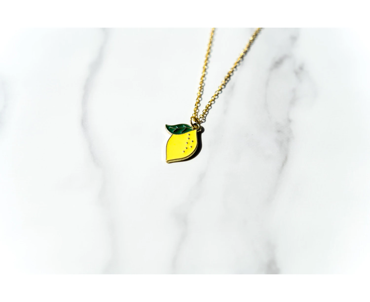 Baia Vista - Lemon Charm - Gold - Necklace - 20 inches