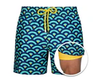 Mens Swim Trunks with Compression Liner Quick Dry Beach Swimwear Shorts-Style2