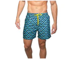 Mens Swim Trunks with Compression Liner Quick Dry Beach Swimwear Shorts-Style2