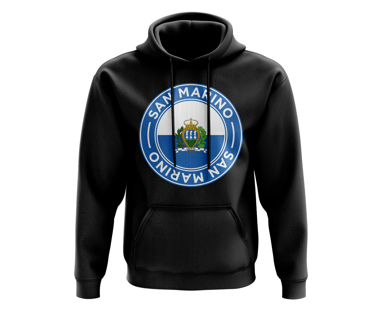 San Marino Football Badge Hoodie (Black)