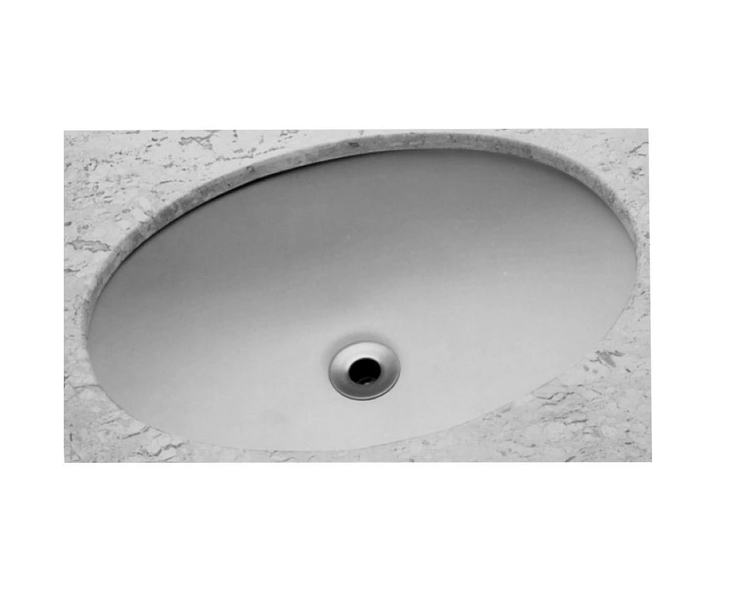 390*300*130mm Emilia Ceramic White Small Oval Under Counter Vanity Basin With Waste