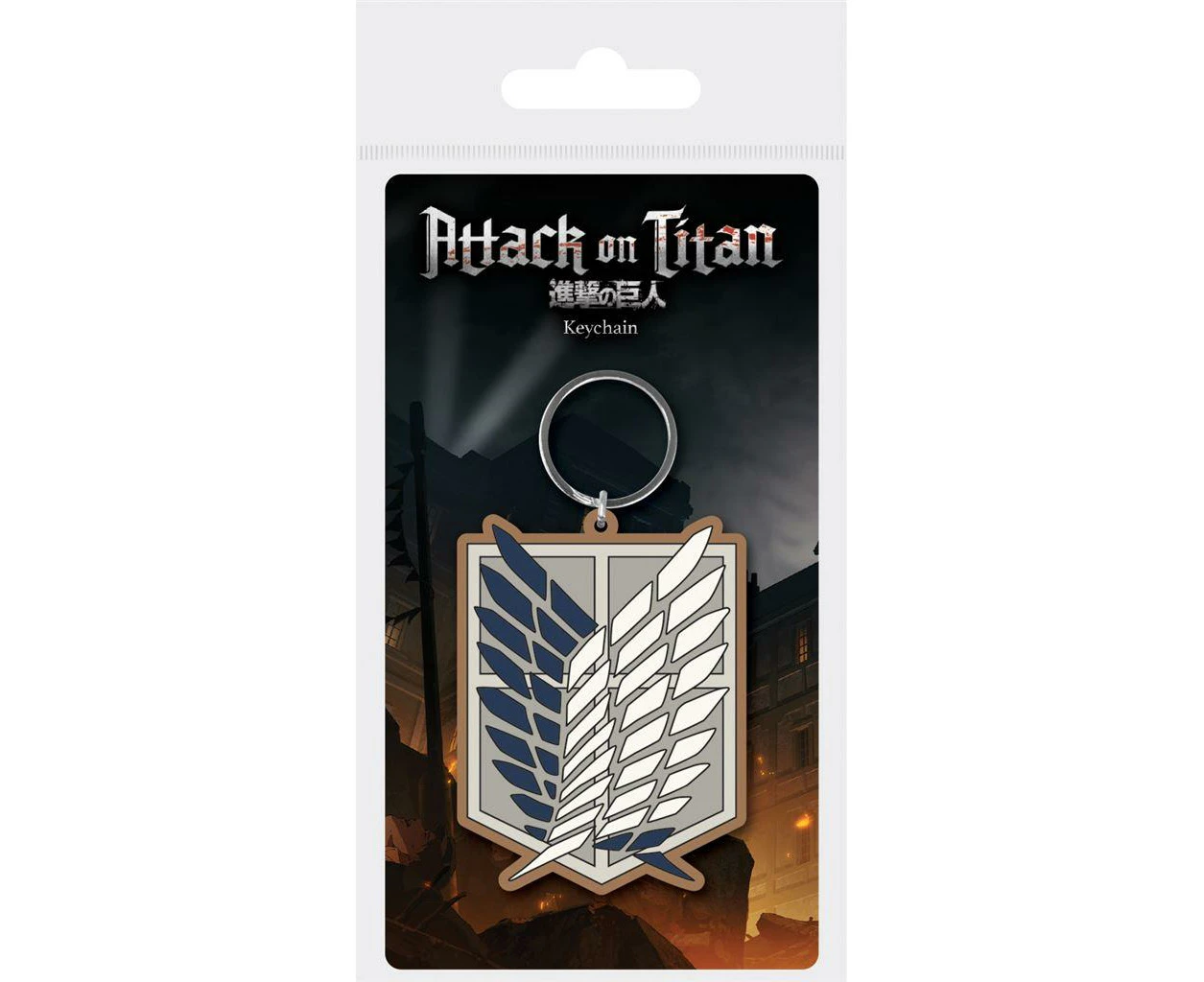 Attack on Titan S4 Wings Of Freedom PVC Keyring (Blue/White/Grey) - PM6481