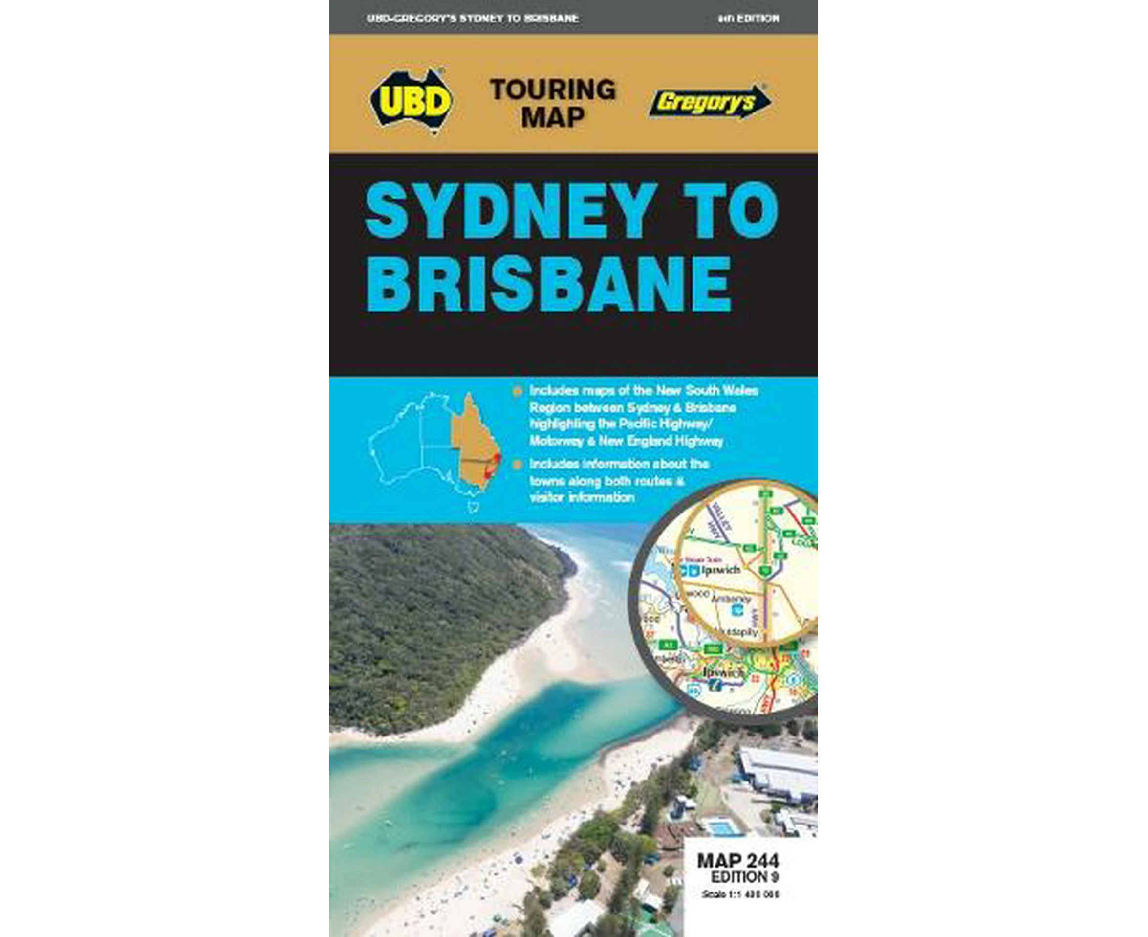 Sydney to Brisbane Map 244 9th ed