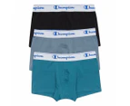 Champion Men&#39;s Athletic Cotton Trunk 3 Pack - New York/Miss America/ Black