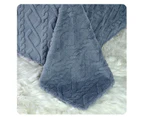 Taffeta blankets for sofa bed soft jacquard fluffy comfy blanket, double-sided thickened plush fleece couch throw blanket-Rose powder