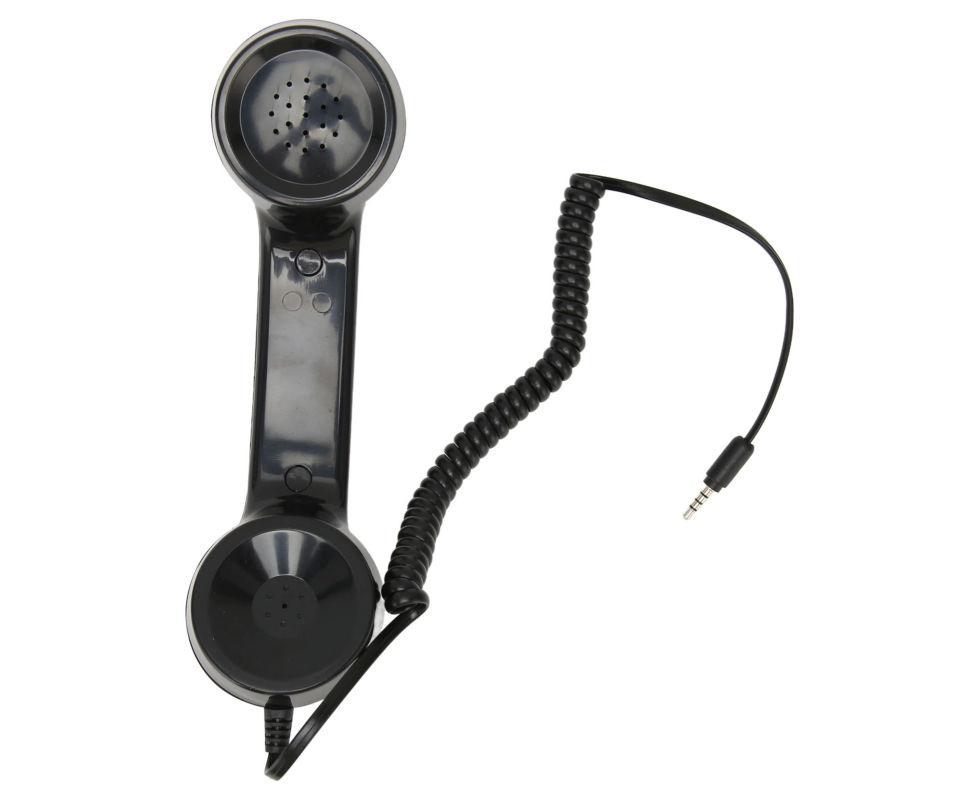 Retro Phone Handset Multifunction Radiation Proof Handheld Cell Phone Receiver for Mobile Phones Computers Black