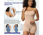 Shapewear Bodysuit for Women Tummy Control Shaper Seamless Butt Lifter Thigh Slimmer Body Shaper-brown