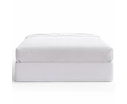 Bed Base in King Queen Double Size White Boucle Fabric Upholstered