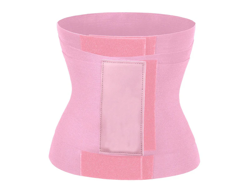 Women Waist Trimmer Belt Neoprene Waist Trainer for Weight Loss Slimming Body Shaper Workout Belly Band Sports Girdles-Pink