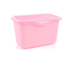 Kitchen Cabinet Door Plastic Basket Hanging Trash Can Waste Bin Garbage Bowl Box-Pink