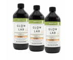 3pk Glow Lab Lemongrass & Vetiver Refill Hand Wash 600mL