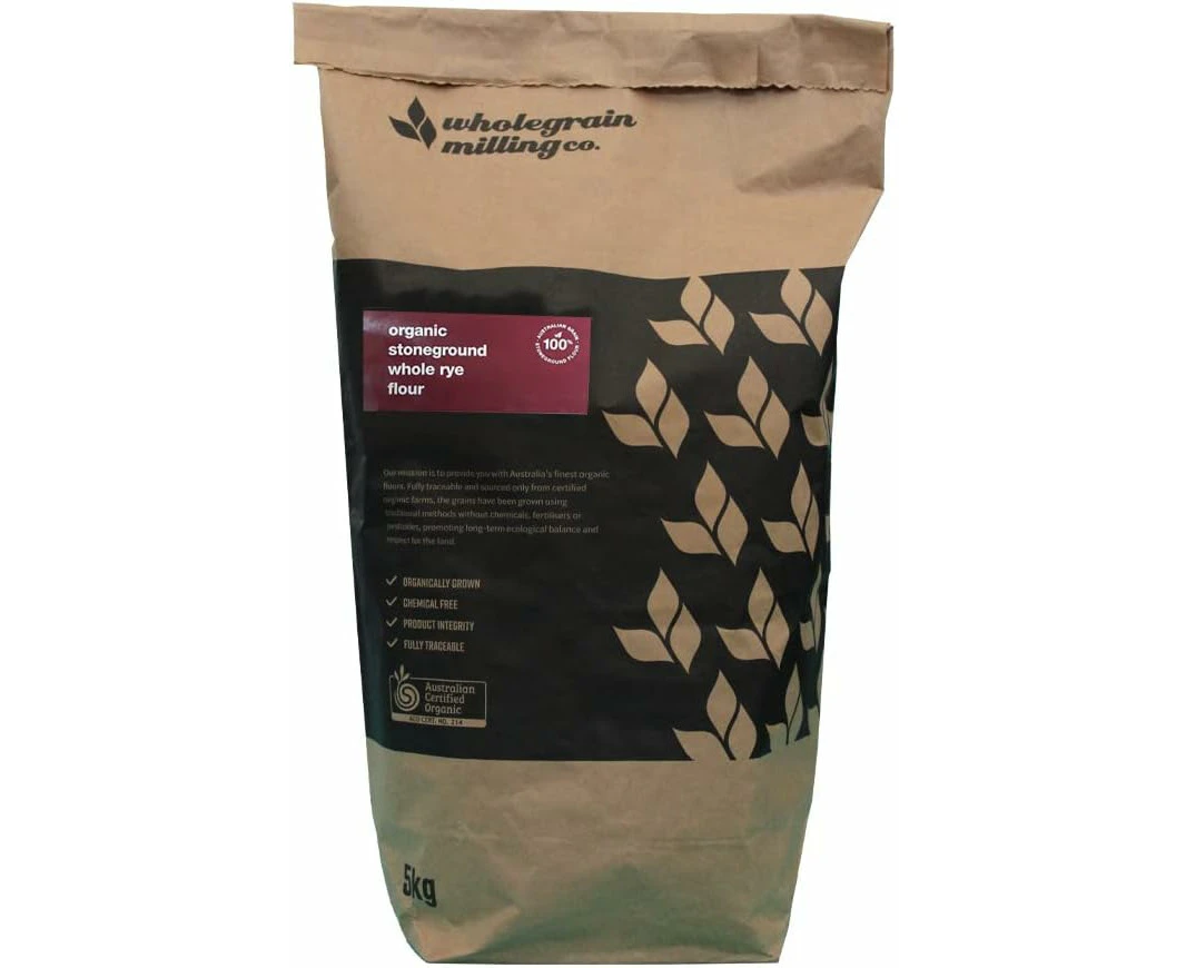 Wholegrain Milling Co Organic Stoneground Whole Rye Flour 5KG