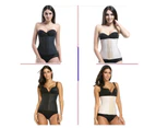 Short Torso Waist Trainer Corset for Tummy Control Sports Workout Hourglass Body Shaper-black